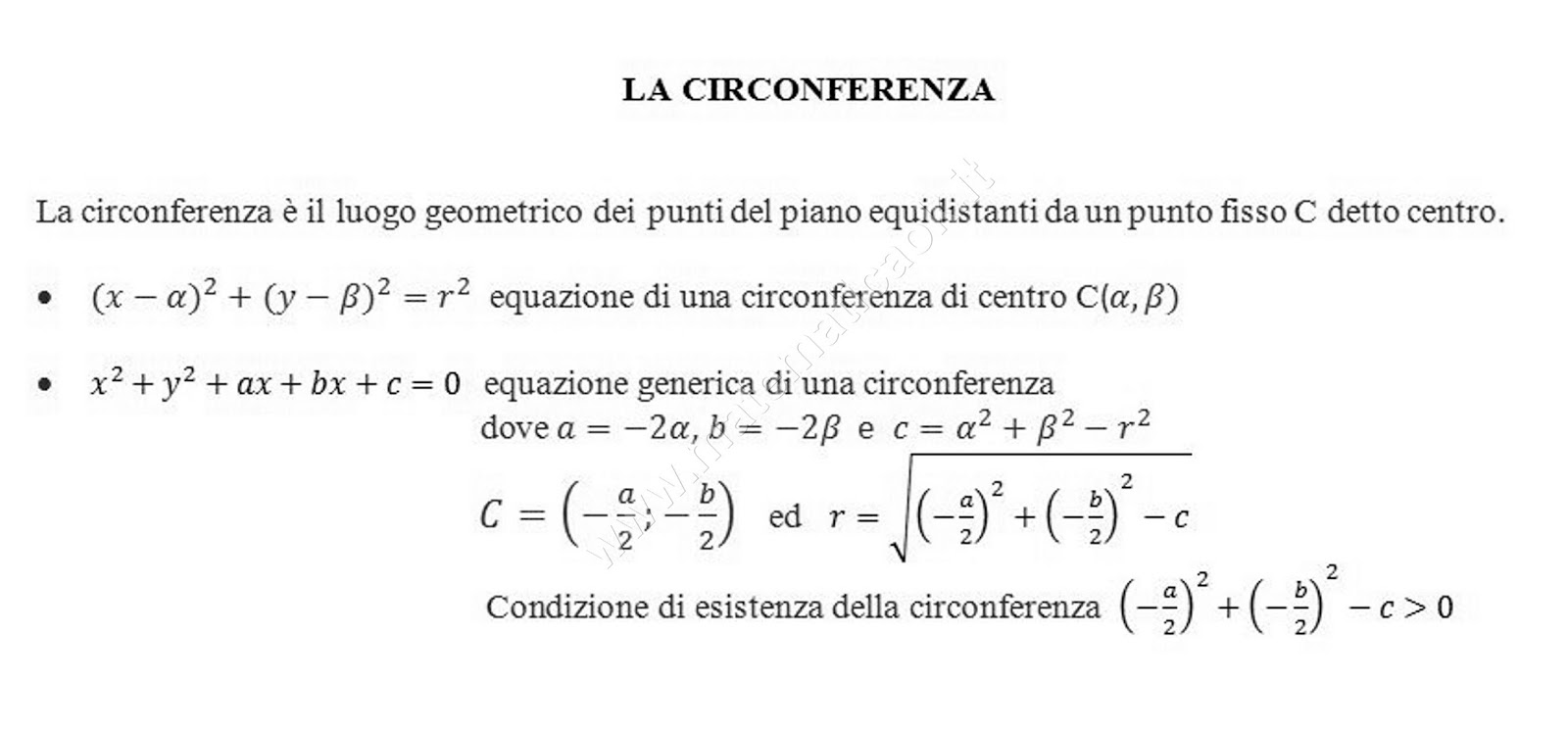 ESERCIZI SVOLTI DI MATEMATICA Circonferenza