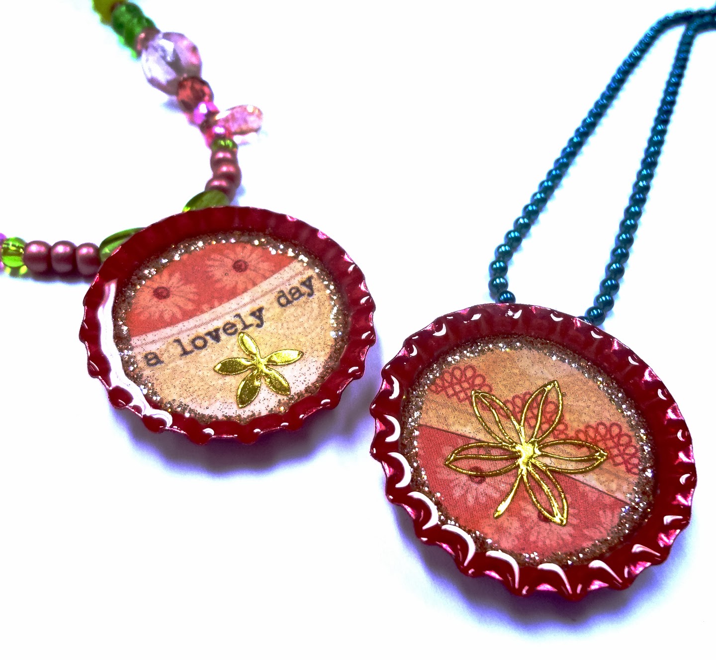 Resin Crafts Glittered Jewelry Resin Bottle Cap Pendant Hobby Lobby