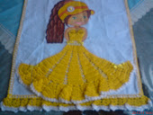 Pano de prato com Boneca