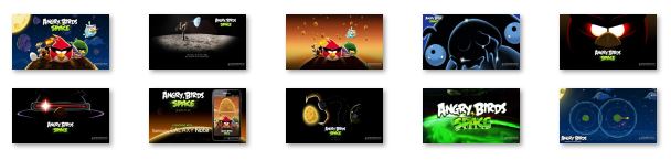 Angry Birds Space Windows 8 Theme