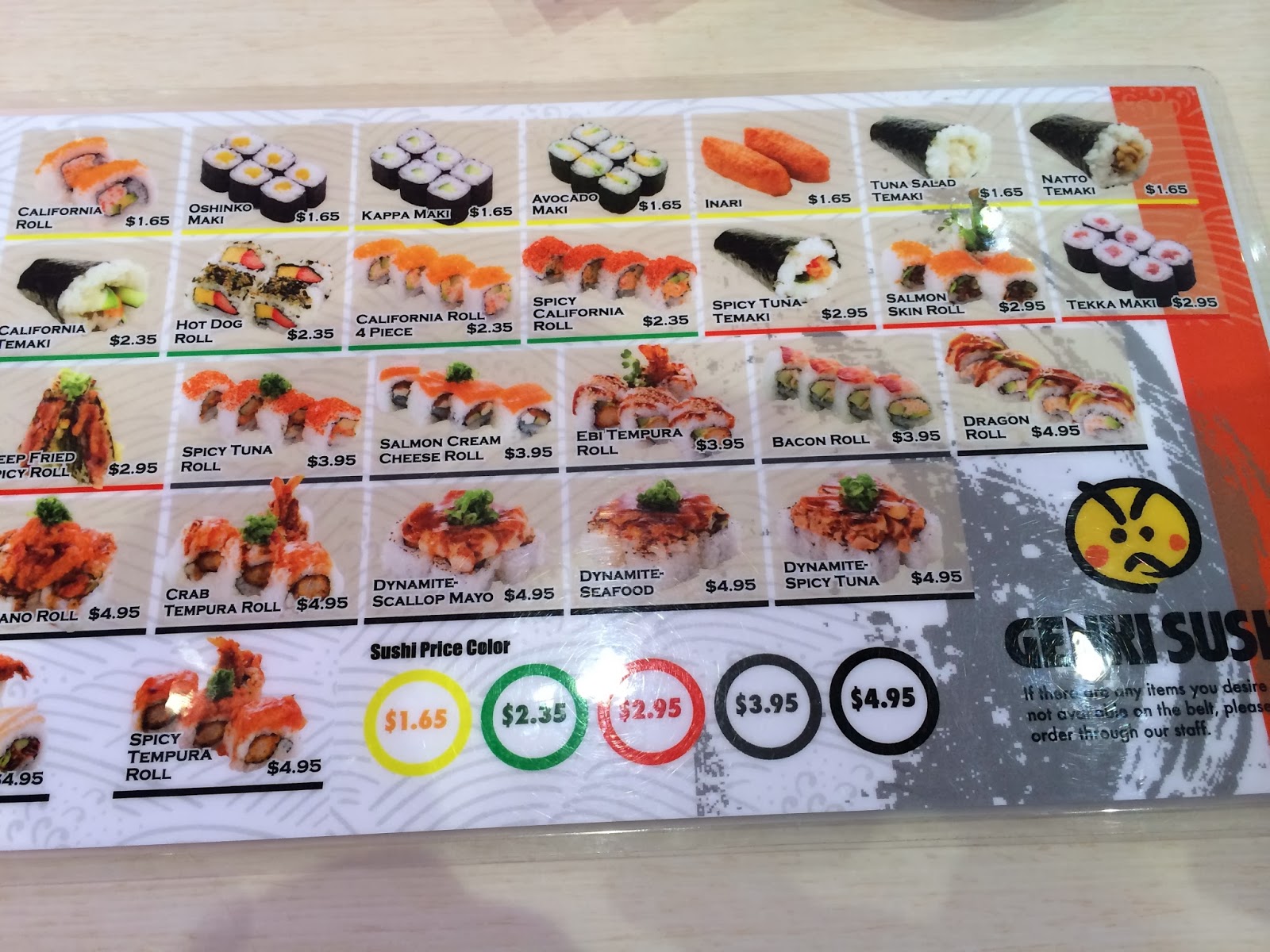 TASTE OF HAWAII GENKI SUSHI ALA MOANA CENTER