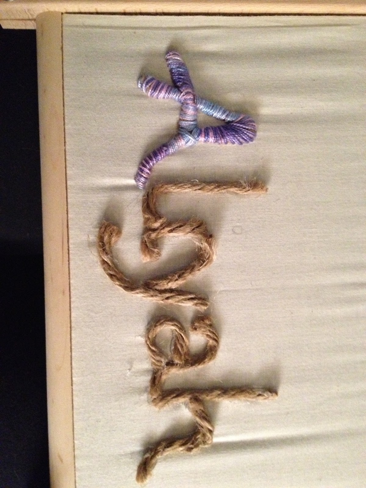 Raised DIY Embroidered Sign Raised Embroidered Name to Frame