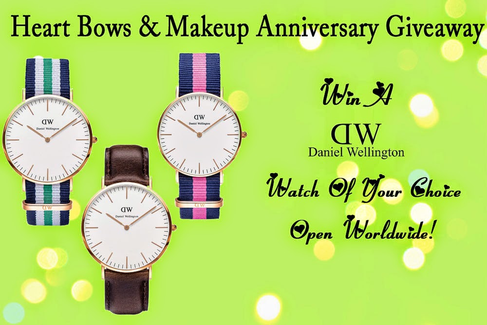 http://www.heartbowsmakeup.com/hbm-first-anniversary-giveaway-win-a-daniel-wellington-watch-open-internationally/