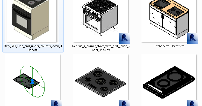 Electrodomésticos Cocina (RFA) | ArquiHoy-Revit