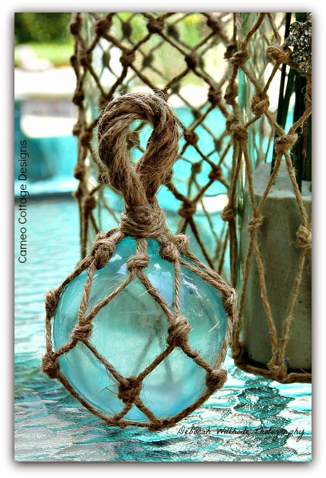 Cameo Cottage Designs Glass Fishing Ball Floats With Netting Knockoffs