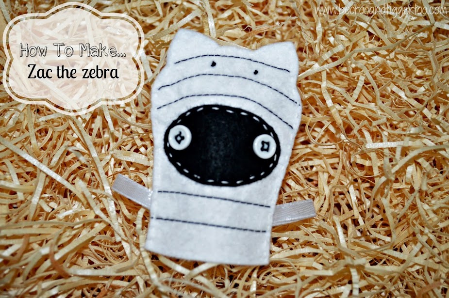 CRAFTS How To Make... Zac the zebra finger puppet Boo Roo and Tigger Too