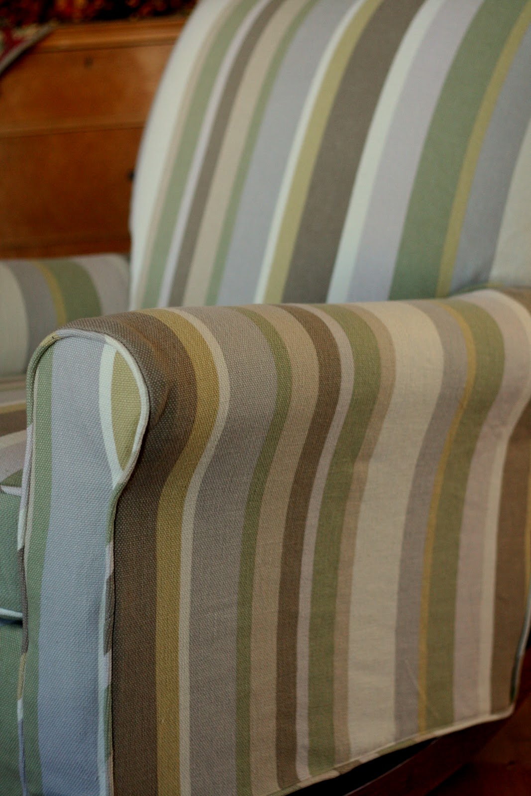 Custom Slipcovers by Shelley Upholstered Rocking chair