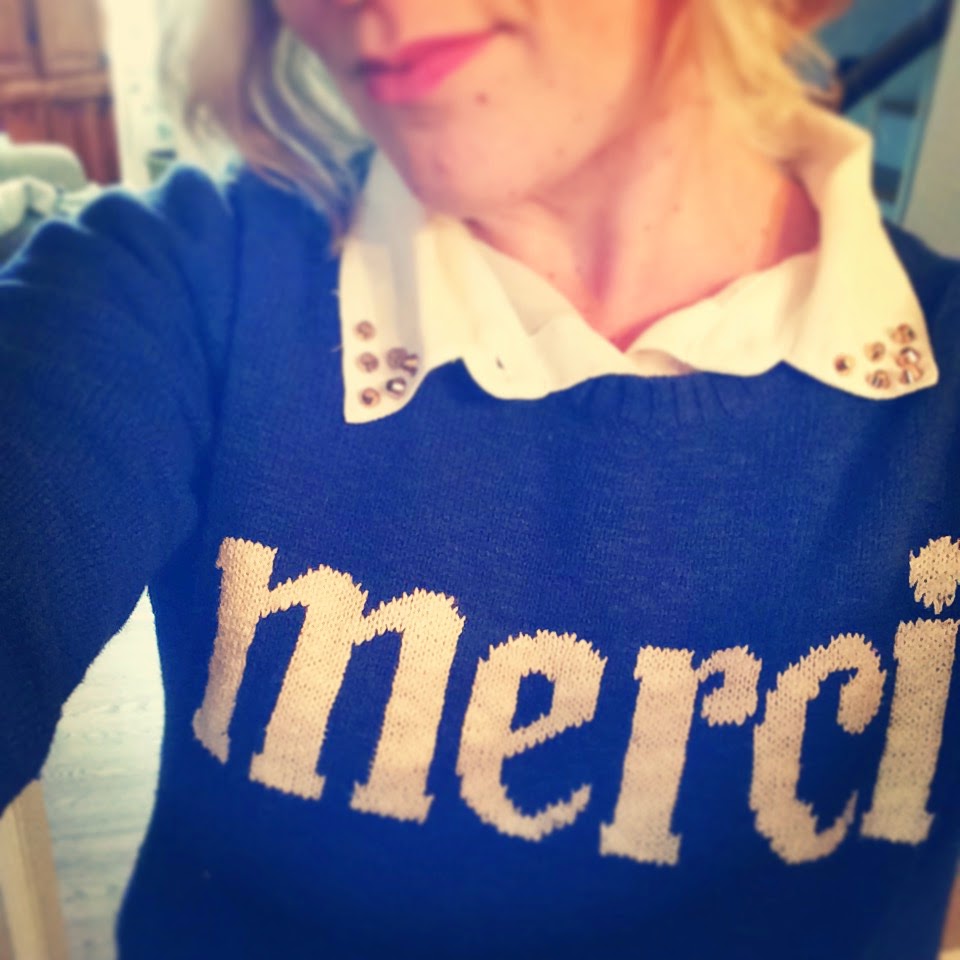 Statement Sweaters from Loft Merci Sweater from Loft