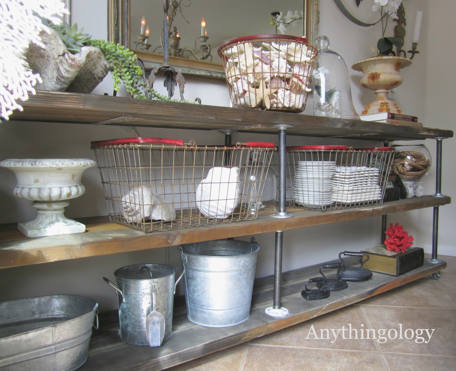Anythingology DIY Industrial Shelves