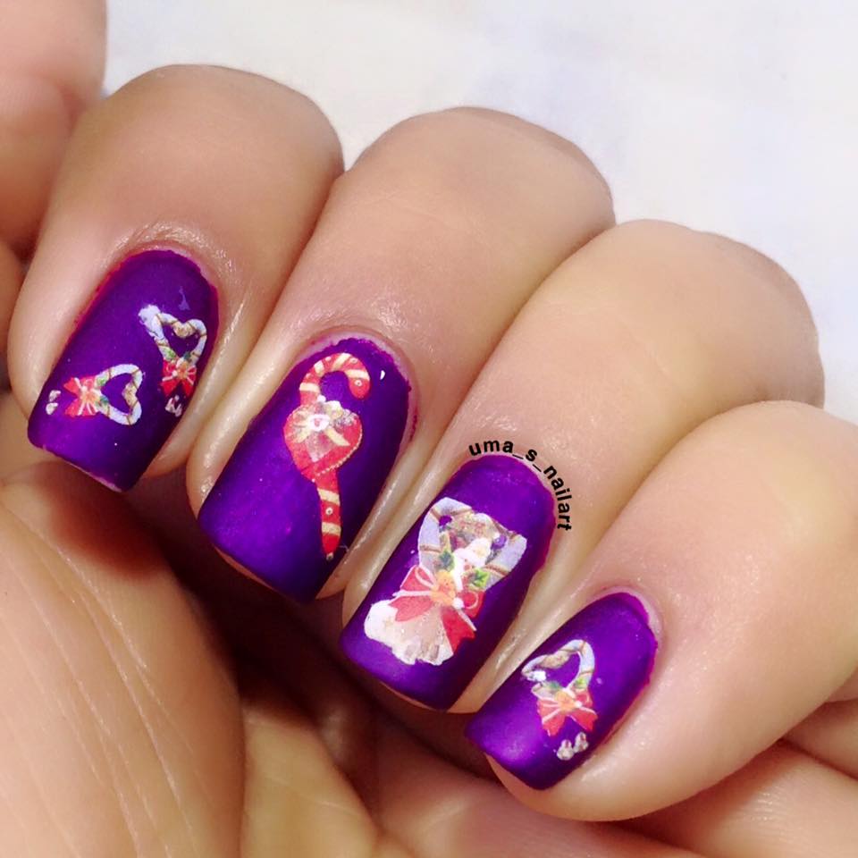 Uma's Nail Art Candy Cane Nail Art...