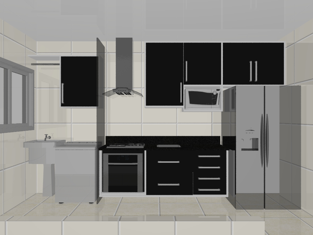#6D695E de cumprimento por 1 50 de largura peguei mais projetos na net para 1024x768 px Projetos De Cozinha Corredor #283 imagens