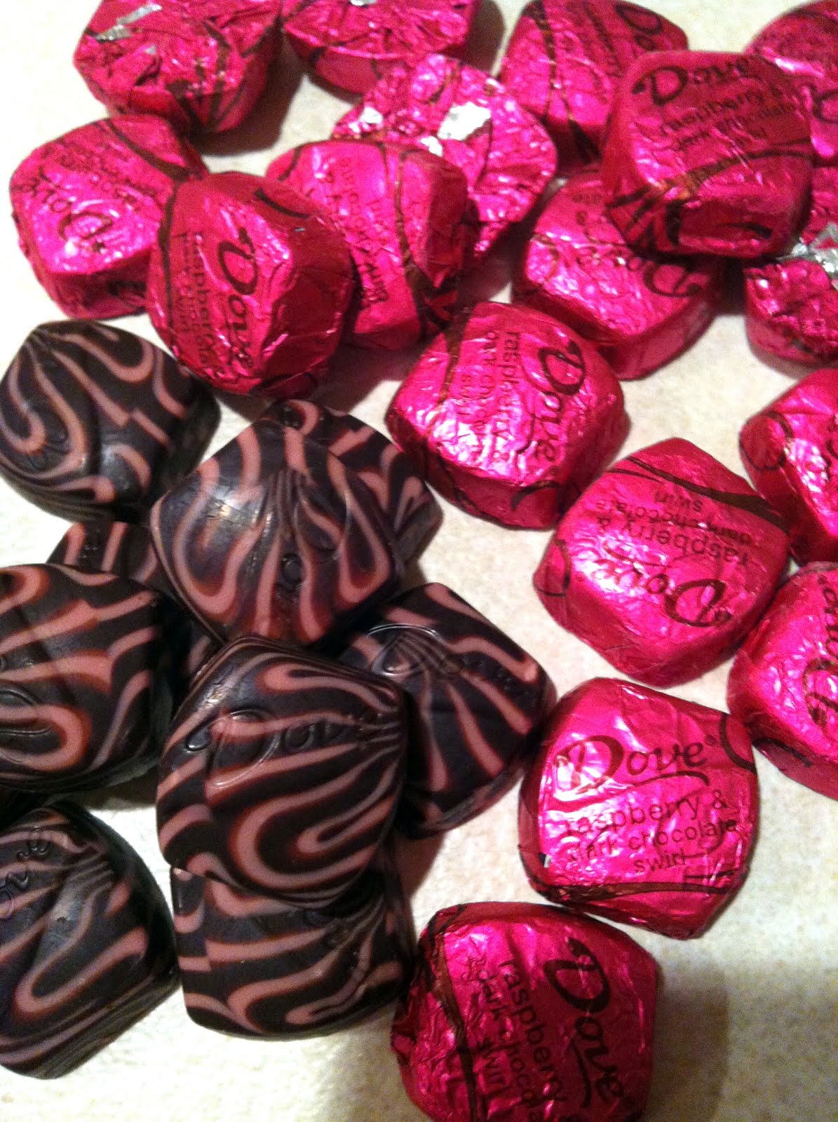 DOVE RASPBERRY CHOCOLATES MEET A SPECTACULAR REESE'S PEANUT BUTTER CUP