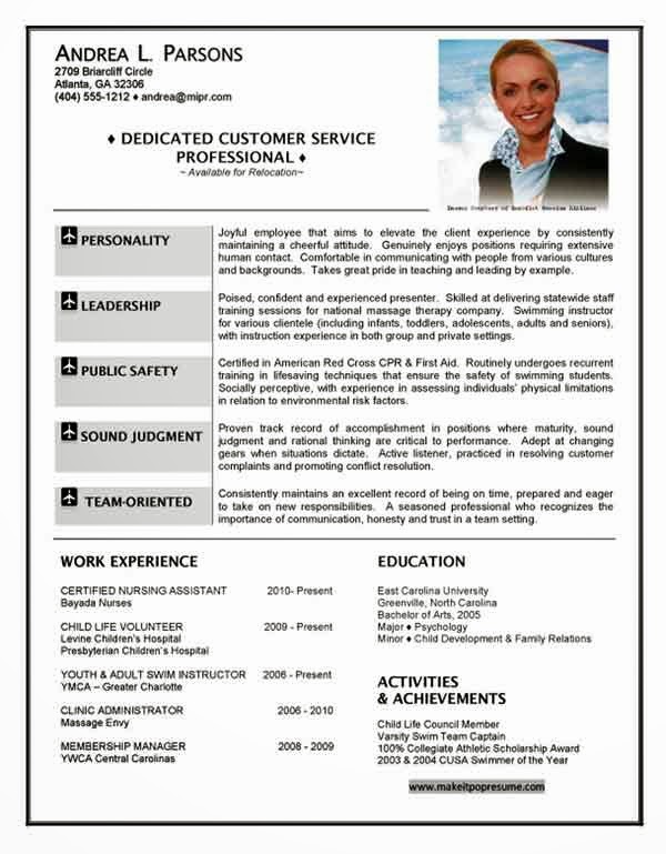 curriculum vitae in usa