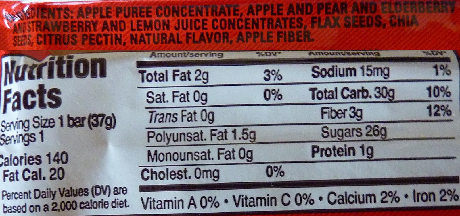 What's Good at Trader Joe's? Trader Joe's Fruit Bar with Flax & Chia Seeds