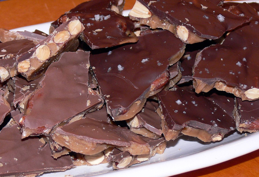 Honey & Butter Dark Chocolate Covered Peanut Brittle