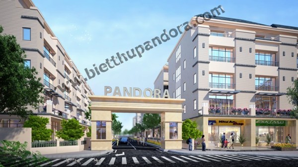 cổng chào khu biệt thự liền kề Pandora Triều Khúc