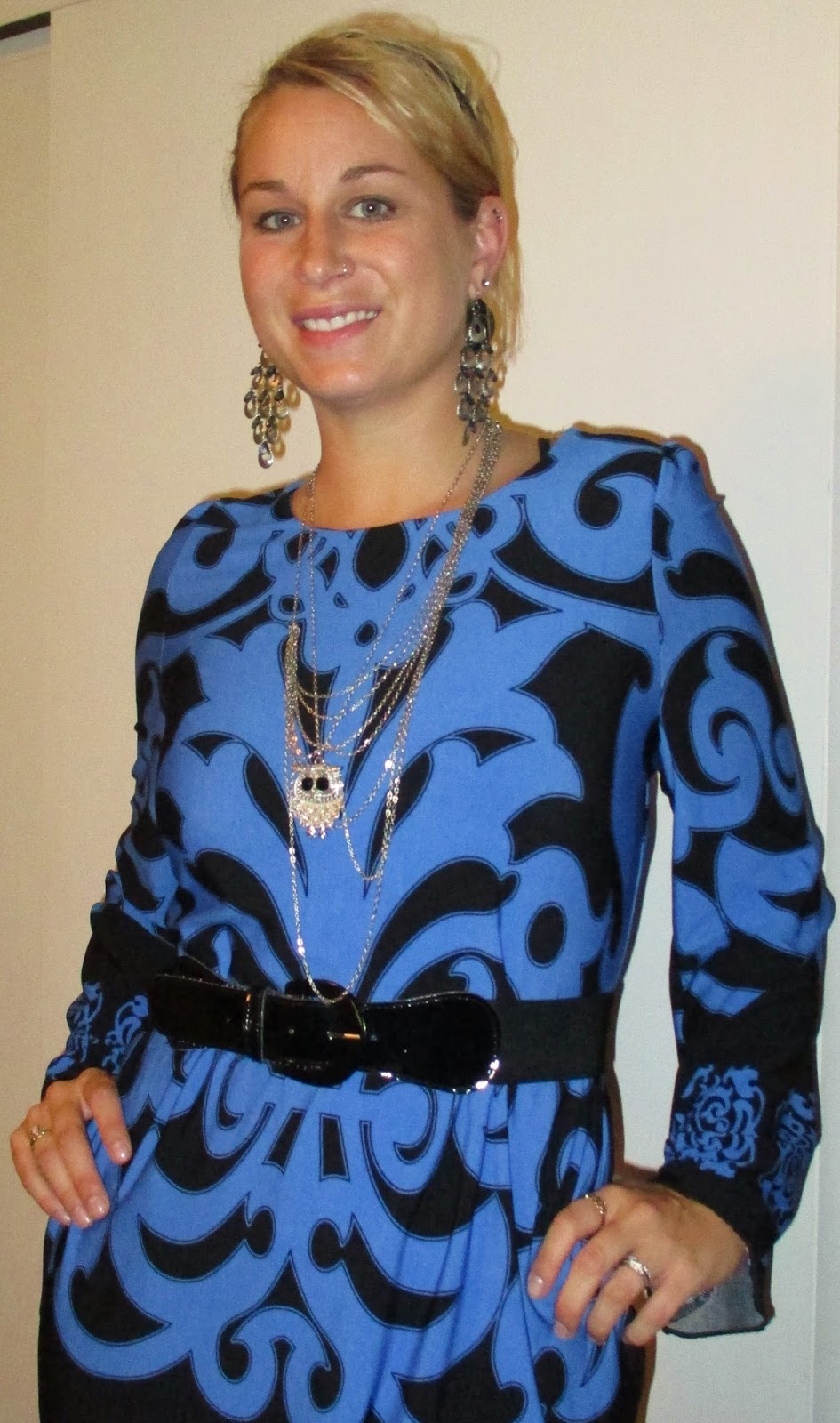 LowBudget Fashionista Hippe Dress , Leggings and Flats Featuring