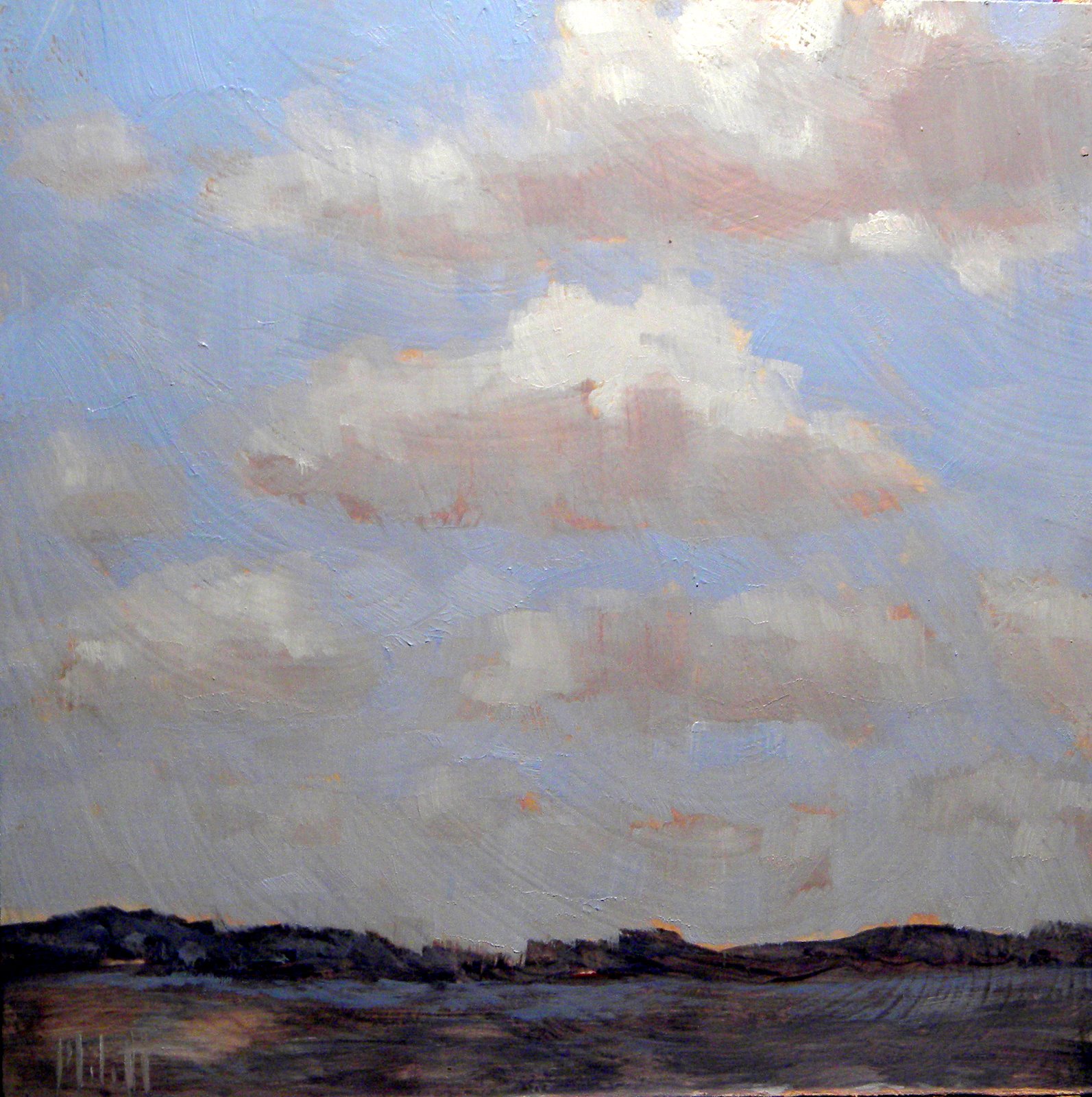 Heidi Malott Original Paintings Impressionism Clouds Lake Summer