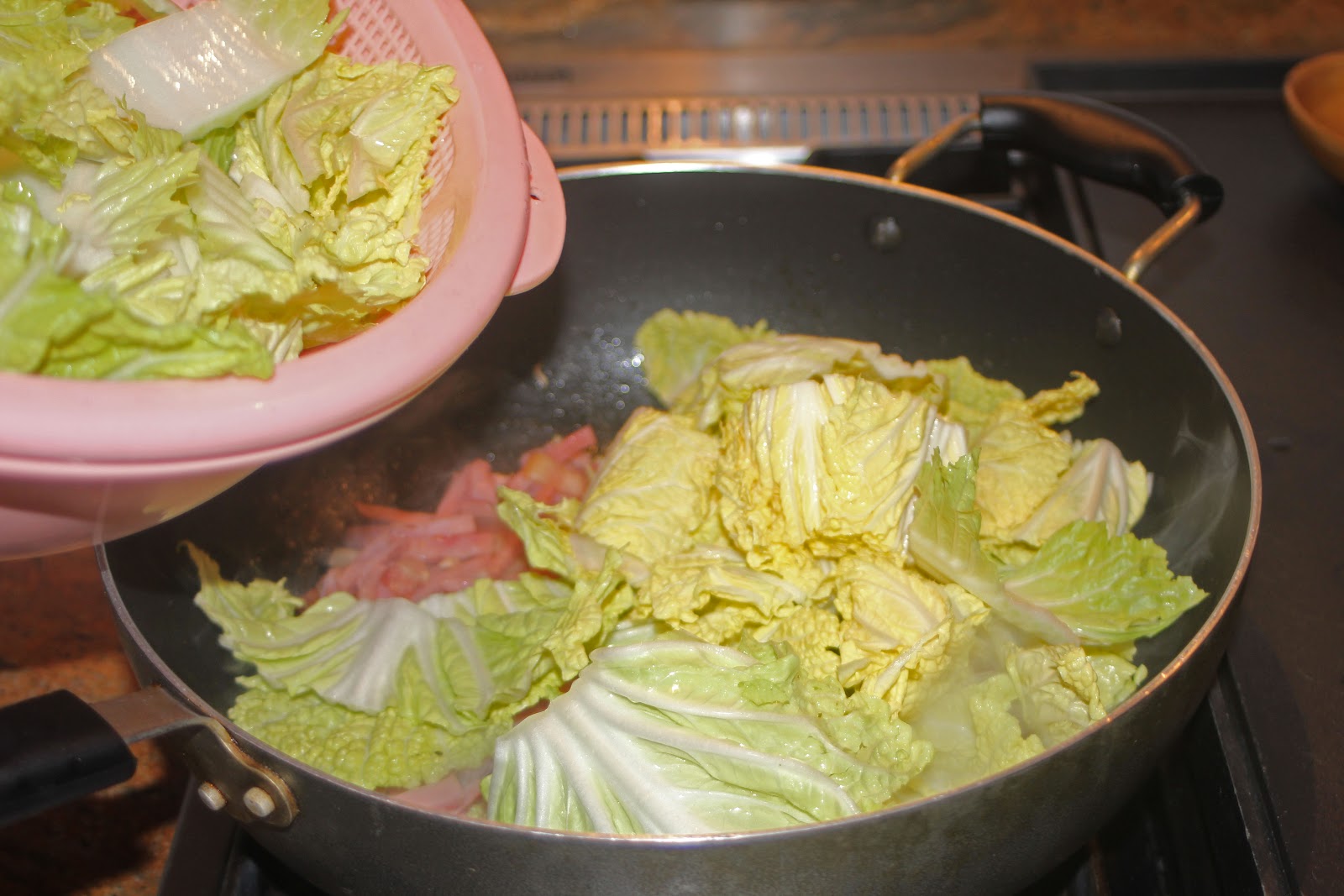 The Grub Files Cooking with Camissonia Braised Napa Cabbage with