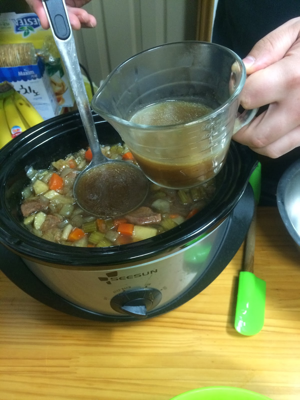 Crock Pot Guinness Beef Stew Simmering Seoul