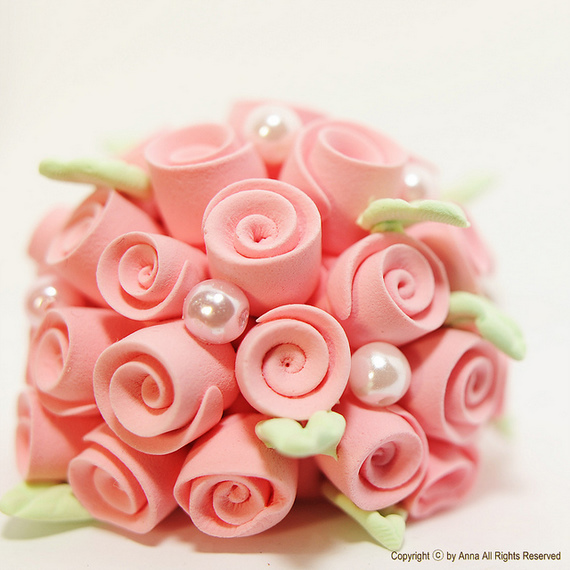 Sandy's Creations in Clay Polymer Clay Wedding Bouquets