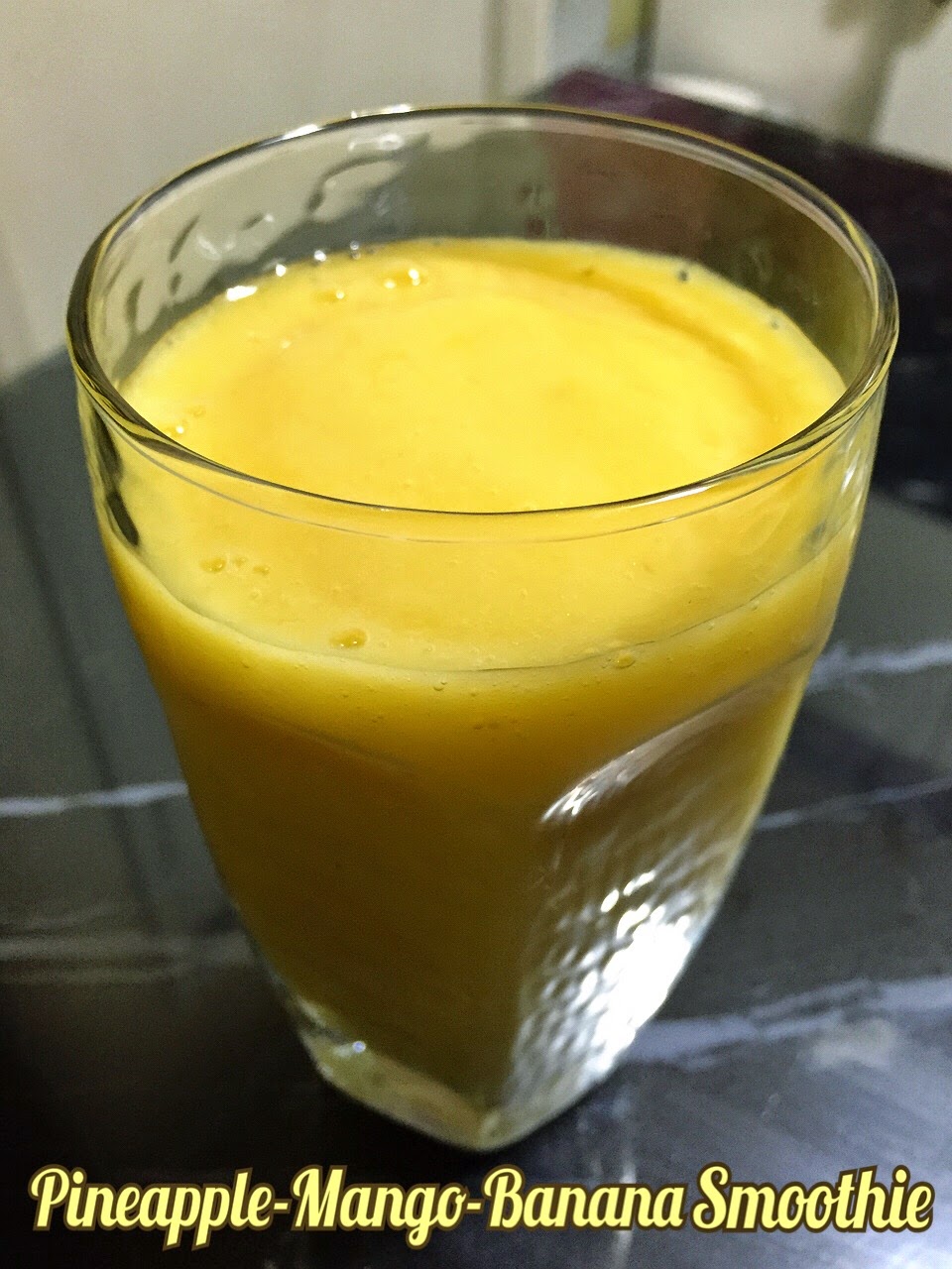 MinJi's Kitchen PineappleMangoBanana Smoothie