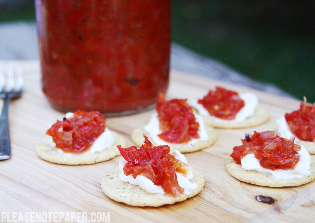 Please Note Red Pepper Relish