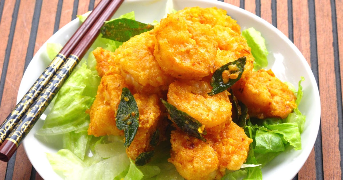 Nasi Lemak Lover Deep Fried Prawns with Salted egg yolk