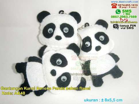 Gantungan Kunci Panda Bahan Flanel