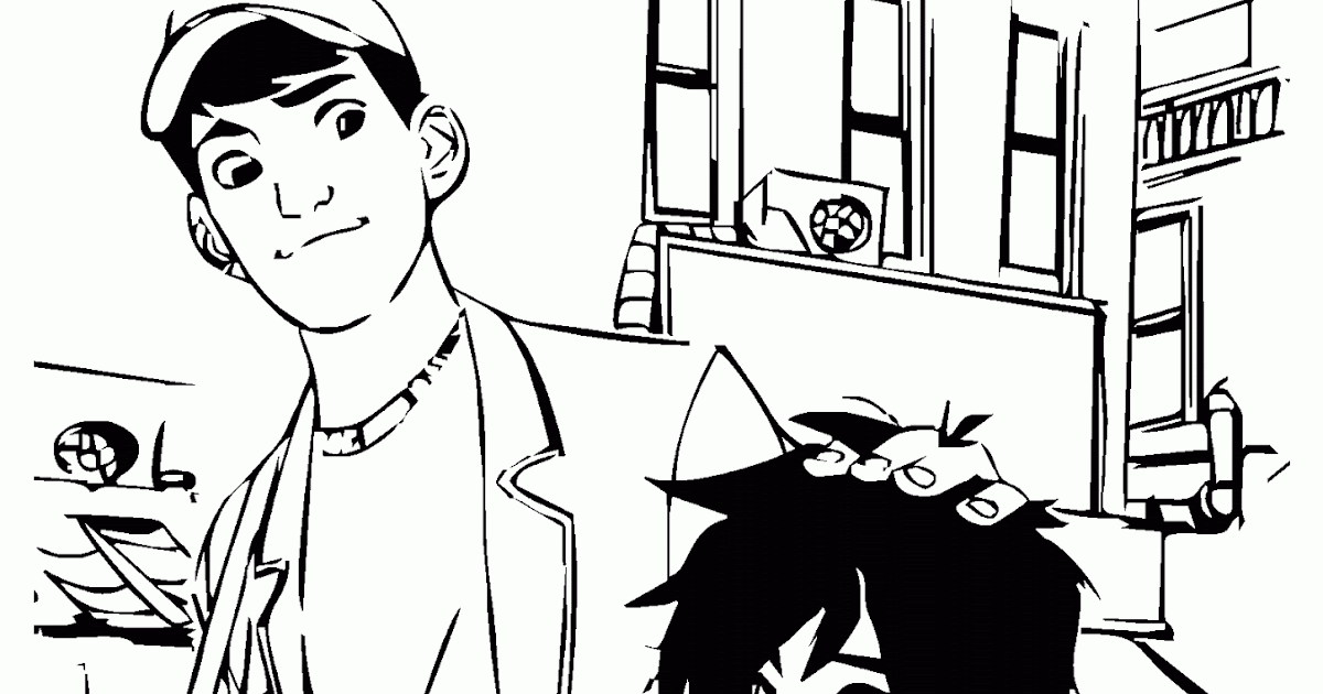 Gambar Mewarnai Hiro Hamada &amp; Tadashi Big Hero 6