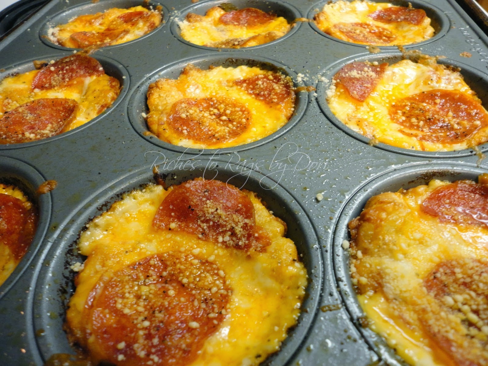 *Riches to Rags* by Dori Muffin Pan Pizza