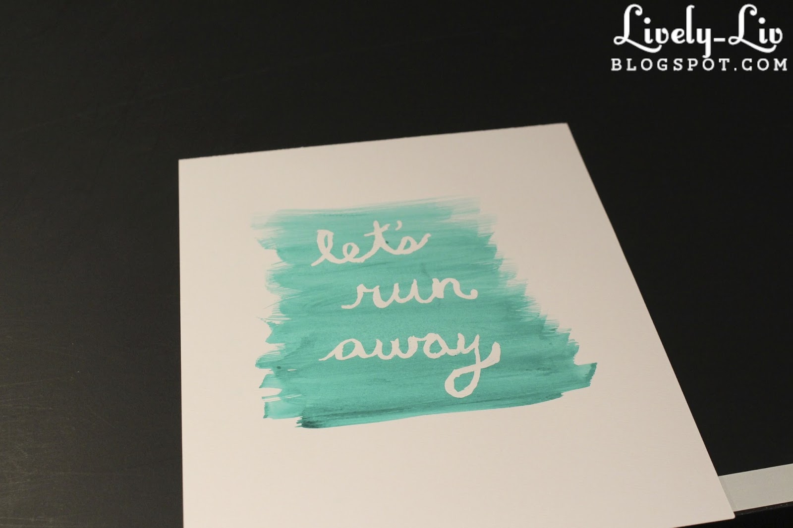 Lively Liv {diy project watercolor words}