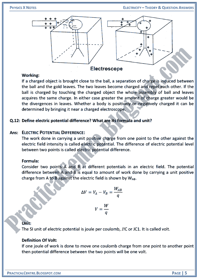 electricity-theory-and-question-answers-physics-x