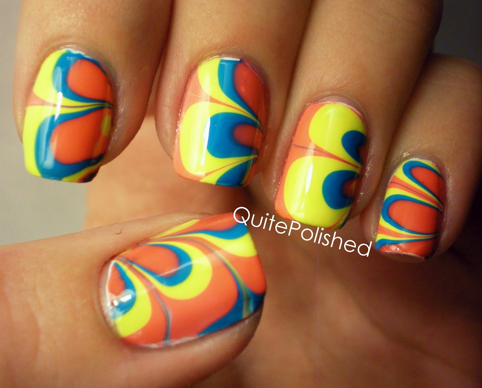 Quite Polished Water Marbling Success!