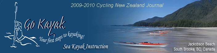 Yves and Patti cycling in New Zealand