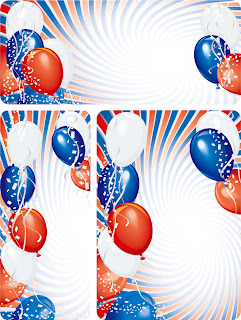 風船と紙吹雪の背景 balloon festival background イラスト素材