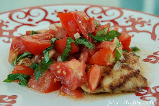 Grilled Chicken Bruschetta