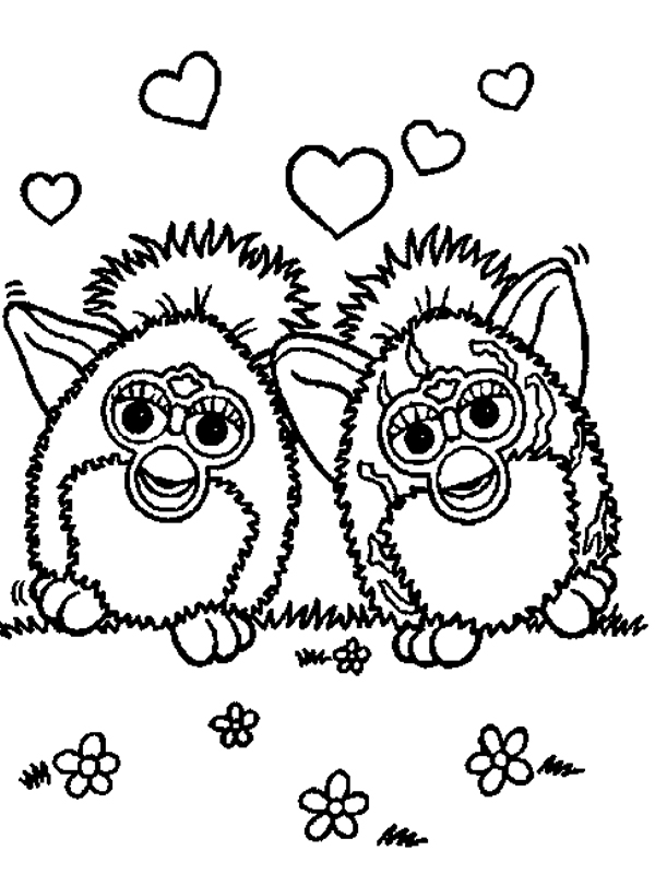 Printable Cartoon Coloring Pages Cartoon Furbies Coloring Book