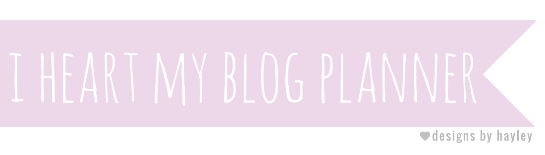 I heart my blog planner