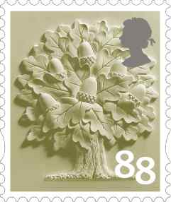 England 88p definitive stamp.