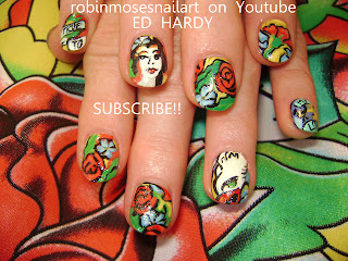 ed hardy nails,ed hardy geisha nails, geisha nail, eagle nail, ed hardy nail art, robin moses, robinmosesnailart, barbie nails, pink friday nails, mac perfume, barbie pink MAC, juicy nails, tattoo nails, red rose nails, rose nail art, pink daisy nails, prom nails 2012,