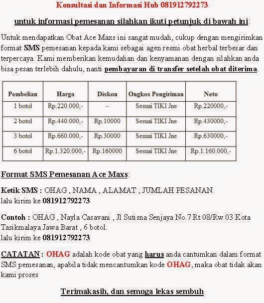 Cara Pemesanan Ace Maxs