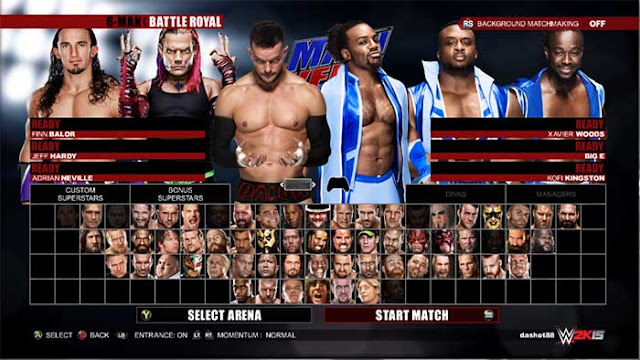 wwe 2k16 full roster