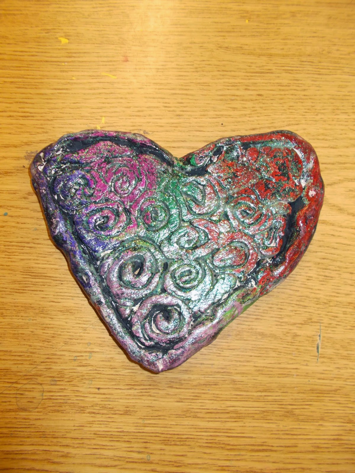 Mrs. Pierce's Polka Dot Spot Clay Coil Hearts