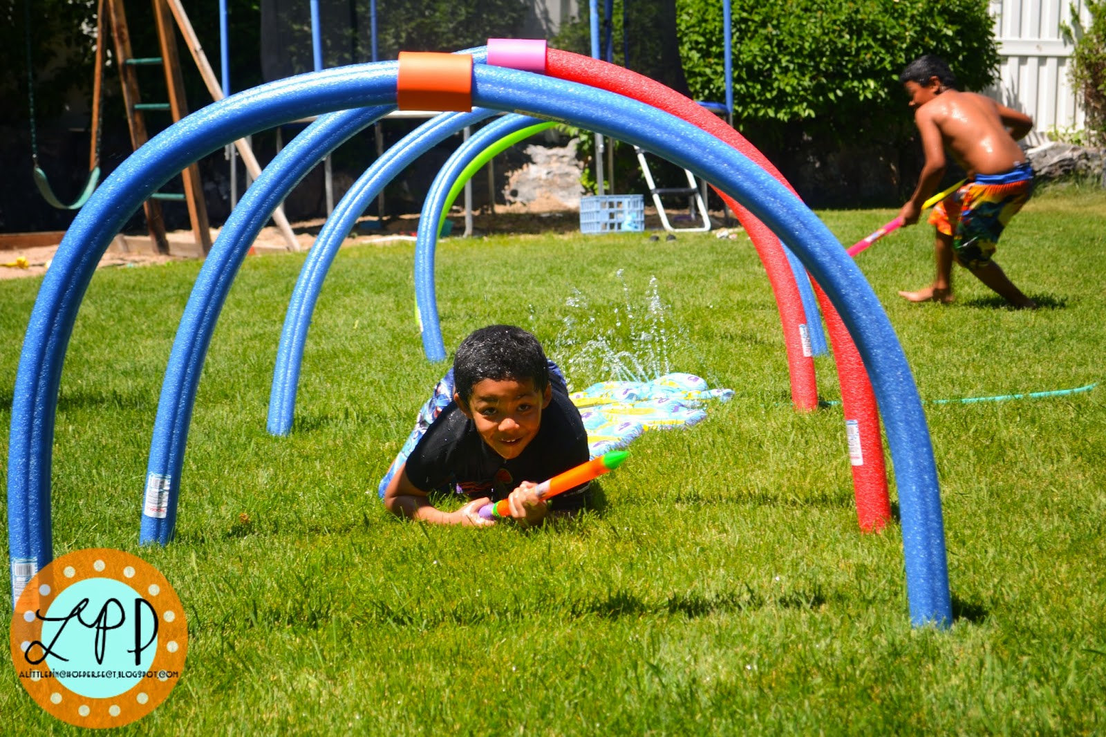 The pool noodles can slip out of place if bumped, but can easily be