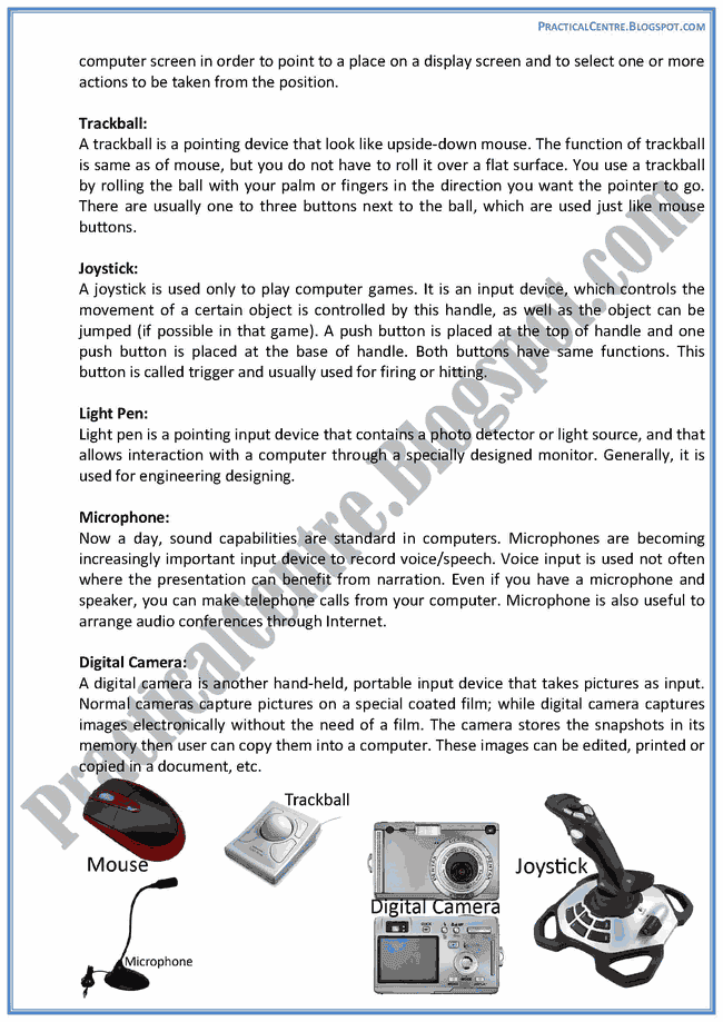 input-output-devices-descriptive-questions-answers-computer-ix