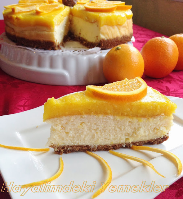 Portakallı Cheesecake ( çizkek) tarifi 