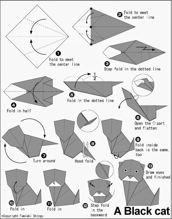 MissOwlCat Farklı Kedi Origami Yapılış Örnekleri
