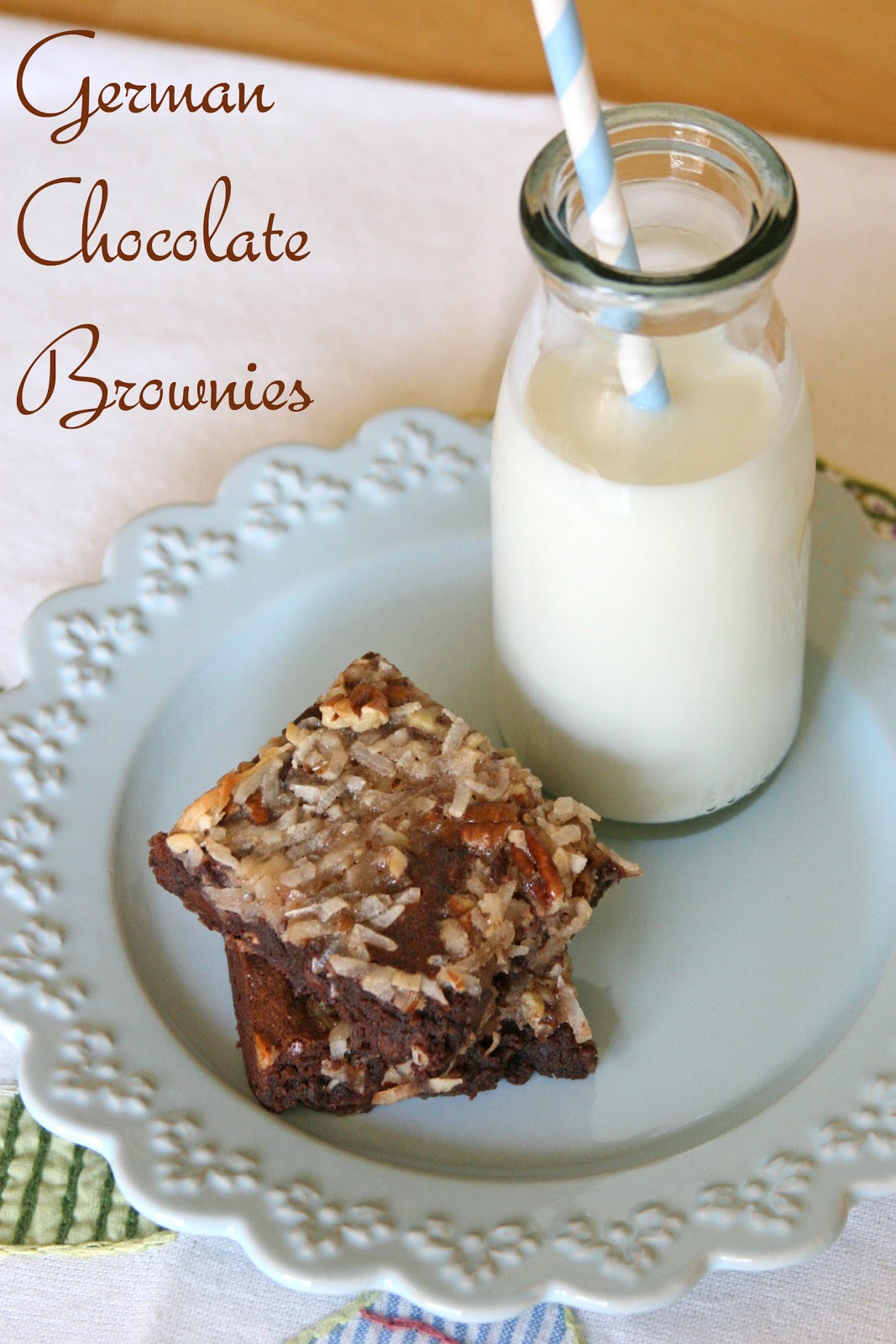 German Chocolate Brownies Glorious Treats