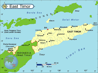 East Timor Map Regional Political